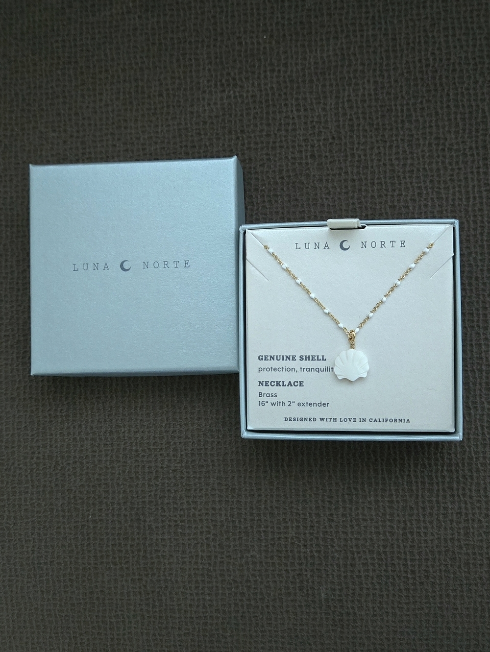 ✨️HP✨️ Luna🌙 Norte Mother of Pearl Clam Shell🐚 Pendant Necklace - NIB - Picture 12 of 16